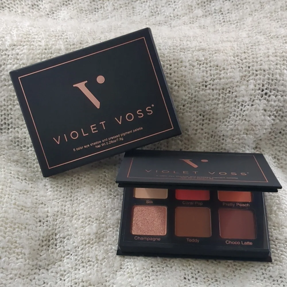 VIOLET VOSS 6 color eye shadow and pressed pigment palette, 7.8g/0.28oz